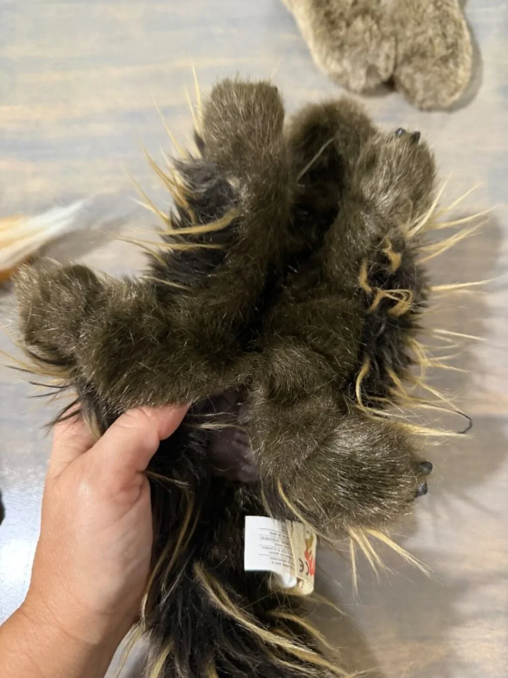 Lot 4 Folkmanis Plush Hand Puppets Fox, Rabbit, Porcupine, Dragon